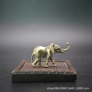 Pure Copper <b>Elephant</b> Figurine Brass Desk Ornament Office <b>Decor</b> Feng Shui Style - Product Image 4