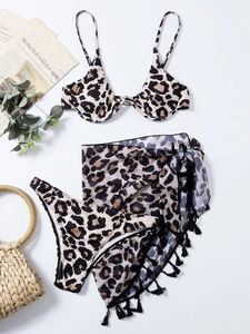 Nouveau Maillot de Bain Léopard Sexy 3 Pièces : <span class=keywords><strong>Mini</strong></span> Bikini, Culotte et <span class=keywords><strong>String</strong></span> pour Femme - Product Image 2