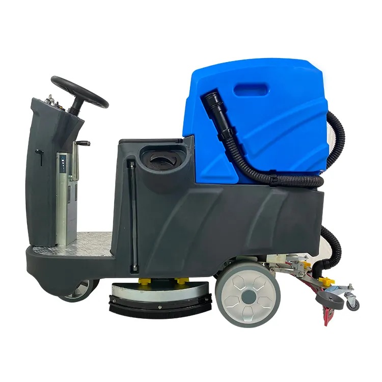 GAOGE A22 Ride on Industrial Mini Floor Scrubber Cleaning Machine Large Brush Sweeper Car With CE