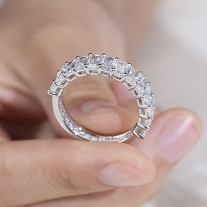 Anillo de compromiso Messi Jewelry MSR-2170 de platino con diamante cultivado en laboratorio - Product Image 3
