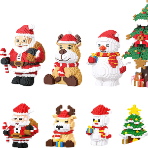 Nouveaux jouets de <span class=keywords><strong>puzzle</strong></span> <span class=keywords><strong>3D</strong></span> CAYI pour Noël, Père Noël, arbre, blocs de construction, ensembles de briques MOC, briques créatives de Noël, jouets cadeaux pour enfants - Product Image 1