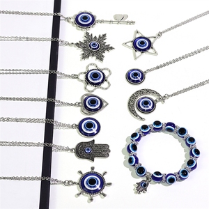 Grenzüberschreitende Bestseller: Halsketten mit mehreren Teufelsaugen aus verschiedenen Legierungen, türkische Blauaugen-Armbänder und Anhänger. - Product Image 4