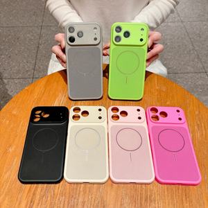 Nuevas Fundas Magnéticas Mate para Teléfono con Disipación de Calor para <span class=keywords><strong>iPhone</strong></span> 17 12 13 14 15 16 Pro Max con Película Protectora de Lente y Cubierta Protectora Rígida de PC - Product Image 2