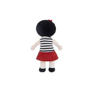 Muñeca de Peluche Personalizada con Top a Rayas y Falda Roja, Adorable Juguete de Peluche para Niñas, Regalo Perfecto para Niñas - Product Image 5