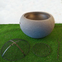 Foyer de jardin moderne en fibre d'argile pour le chauffage du barbecue en plein air Produit de gril durable et élégant