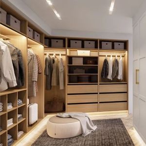 Cbmmart Tối đa hóa không gian tủ quần áo và tổ chức với ngăn kéo Kệ tích hợp và hoàn thiện phong cách - Product Image 2
