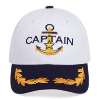 Casquette de baseball ajustable de capitaine marin, chapeau d'amiral de marine pour costume de marin, yacht, bateau