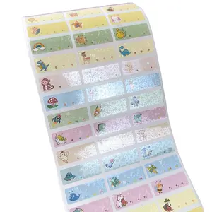 Animal bonito personalizado Kids Name sticker Etiquetas personalizadas resistentes à água