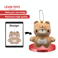 Accessoires porte-clés en peluche personnalisés Animaux mignons en peluche Cadeaux de promotion Animaux en peluche Pendentif de sac en peluche 10cm Petit porte-clés