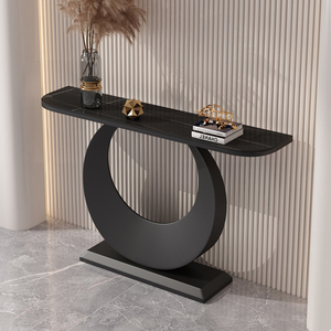 Table <span class=keywords><strong>console</strong></span> en métal pour hall d'entrée, style moderne et luxueux, salon, appartement, avec plateau en marbre, base sur pied, meubles de maison durables - Product Image 2
