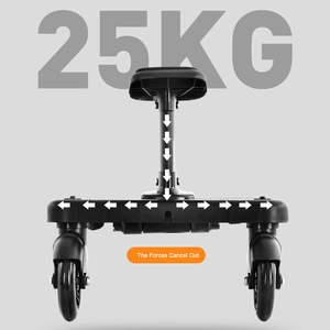 Universel 2-en-1 <span class=keywords><strong>Confort</strong></span> <span class=keywords><strong>Planche</strong></span> à Roulettes Réglable Amovible Siège Planeur Bébé Poussette Wagon Durable Plastique 25kg Capacité - Product Image 2