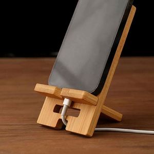 Support de smartphone en bambou de qualité supérieure |   Support en bois naturel avec logo de la marque |   Cadeau d'entreprise en gros pour accessoires technologiques - Product Image 6