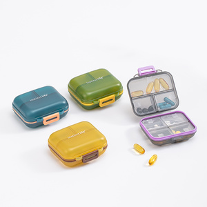 Luxury Portable Pill Box Mini Plastic Pill Organizer PP Storage Box Small Medicine Travel Pill Case
