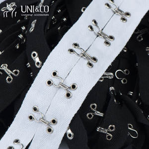Attaches à crochet et à œil en métal de haute qualité Ruban à bouton pression en coton pour vêtements de corset - Product Image 5