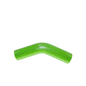 Tuyau en silicone vert en forme de V à 45 degrés de longueur 100mm personnalisable à haute température