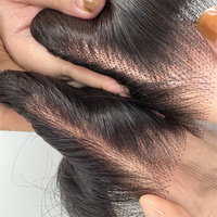 Nouvelle conception 2026 : Mini perruque en cheveux vierges, blond européen, avec base en soie, fermeture Lace Front/Full Lace