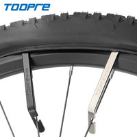 TOOPRE Levier de démontage de pneu de vélo - Outil de démontage de pneu en acier au carbone pour VTT et vélo de route, Kit de réparation robuste pour pneus plats