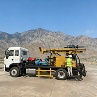 Pompe à boue mobile de haute qualité pour forage de puits d'eau montée sur véhicule, moteur diesel, boîte de vitesses 230 500m, machine de forage souterrain