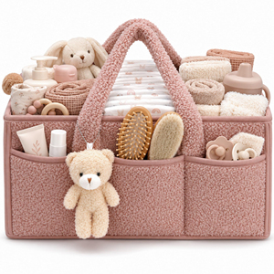 Organisateur de couches pour table à langer, sac de rangement en feutre pour bébé et maman, idéal pour l'hôpital - Product Image 1