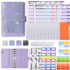 Libreta Planificadora A6 <span class=keywords><strong>2023</strong></span> al por Mayor, <span class=keywords><strong>con</strong></span> Anillas, de Cuero PU, <span class=keywords><strong>con</strong></span> Sobres <span class=keywords><strong>con</strong></span> Cierre para Presupuesto - Product Image 1