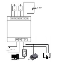 Taidacent RS485 Modbus RTU vers sortie 2CH DO/PWM, driver PWM 2 canaux haute intensité pour LED et servomoteur