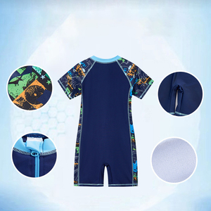 Oeko Tex Kids <strong>Boys</strong> One Piece Swimsuit Zipper Rash Child Swimwear Rashguard <strong>Swimming</strong> <strong>Costumes</strong> Bathing Suits - Product Image 2