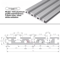 Profils en alliage d'aluminium 1020/1030/1040/1050 à rainures en T anodisés pour la construction de machines d'automatisation industrielle et la robotique