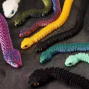 Modelo de Serpiente de Plástico Impreso en 3D al por Mayor, Artesanía Novedosa con Múltiples Articulaciones Flexibles y Móviles, Simulación de Animal - Product Image 2