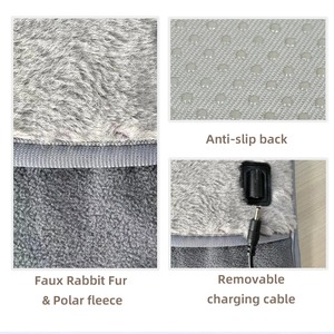 Máy sưởi chân điện USB, đệm sưởi văn phòng/giường, 5 mức nhiệt độ, hẹn giờ, giặt máy được, chất liệu dệt, hàng có sẵn - Product Image 5