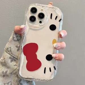 Custodia per telefono cellulare in TPU con stampa fiocco rosso grande con stampa gelato con bordo ondulato in Silicone per <span class=keywords><strong>Iphone</strong></span> 8 X Xr Xs Max <span class=keywords><strong>11</strong></span> 12 13 14 15 16 17 - Product Image 2