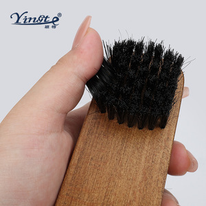 Cepillo para zapatos de madera maciza Yinste, de pelo de cerdo, de doble cara, para limpieza y pulido, para uso doméstico. - Product Image 4