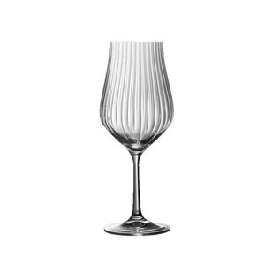 Tulip Optical Stemmed Wine Glass 301-400ml Etched Crystal Set Wedding Gift - Product Image 1