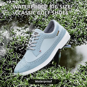 Chaussures de golf pour hommes en PU noir et blanc, doublure en mesh, semelle extérieure en caoutchouc, semelle intermédiaire en EVA, baskets décontractées de printemps - Product Image 6
