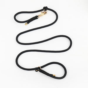 Tali Kekang Anjing dari Katun Lembut 8mm 10mm 12mm dengan Penutup Stopper Nilon, Tali Kekang Bebas Genggam untuk Anjing - Product Image 1