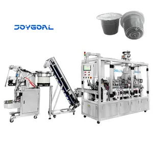 Machine automatique de remplissage et de scellement de gobelets en plastique pour capsules de café machine d'emballage et de scellement de couvercle de gobelets en papier d'aluminium