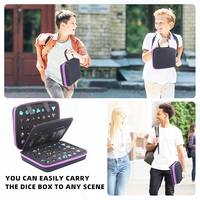 Étui portable SIYOUCASE en mousse EVA pour 70 dés, étui de rangement coloré avec fermeture éclair pour dés de jeu de rôle, capacité de 10 jeux de dés