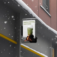 Pantalla LCD Digital para Publicidad Exterior de 65 Pulgadas, IP65, 2000-5000 Nits, Resistente al Agua, para Cafeterías y Restaurantes
