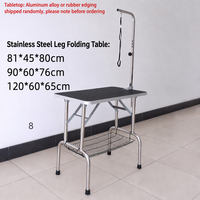 Table de toilettage hydraulique professionnelle en acier inoxydable de haute qualité, réglable pour le bain et le coiffage des chiens, idéale pour les cliniques et les salons de toilettage.