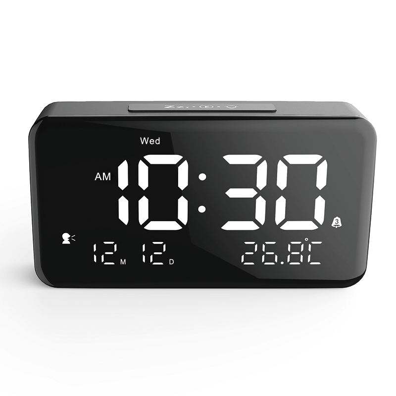 Desk LED Countdown Timer Loud Voice Alarm & Vibration Hourly Telling Time Snooze Alarm Clock Digital Talking Clock