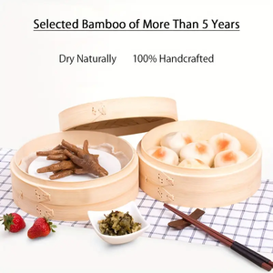 Cesta de Vapor de Bambú Ecológica Hecha a Mano de 6 Pulgadas, Biodegradable para Dim Sum, Logotipo Personalizado OEM para Restaurantes y Servicios de Catering al por Mayor - Product Image 5