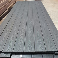 Rundloch-Schwarz 3D WPC-Terrassendielen für den Außenbereich