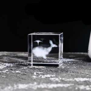 Bán buôn K9 Tinh thể thủy tinh gạch 3D hình trái tim đám mây khối tinh thể để trang trí - Product Image 6