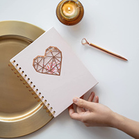 LABON Carnet de notes rose avec stylo-Cahier de rêve à spirale pour femmes et adolescentes