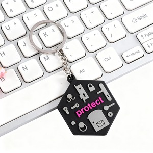 Biểu tượng tùy chỉnh PVC mềm cao su Keychain Epoxy cao su Keychain - Product Image 3
