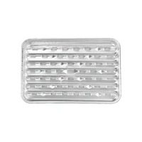 Accessoires de barbecue : Plateaux de cuisson jetables en aluminium perforés avec couvercles pour rôtissoires et buffets, résistants et durables