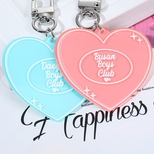 Wholesale Custom Printing Glitter Acrylic Keychain Custom Heart Shape Hotel <b>Key</b> Tag Keychain - Product Image 5