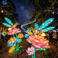 Festival des lanternes botaniques fantastiques clé en main, installation de lanternes de jardin mondial, fabricant de décorations florales géantes pour parcs extérieurs