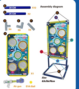 Nouveau Kit de Pistolet à Air Comprimé à Cibles Mobiles 2026 pour Enfants – <span class=keywords><strong>Jeu</strong></span> de Tir à Deux Joueurs avec Cibles Mobiles et Blaster à Billes en Mousse Souple - Product Image 3