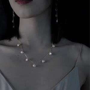 Collar de Perlas de Agua Dulce Barrocas Naturales Románticas para Primavera Verano, Estilo Lolita de las Calles de París, Elegante y Único - Product Image 2