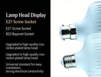 Ampoule LED résidentielle en gros pour usine, 5W-50W, culot E27/B22, certifiée CE, 85-265V, 3000K-6500K, IRC 80